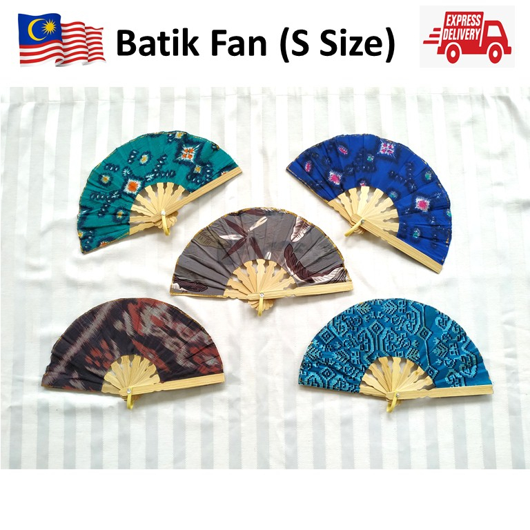 SMALL BATIK HAND FAN DESIGNS/KIPAS TANGAN BATIK KECIL PELBAGAI CORAK