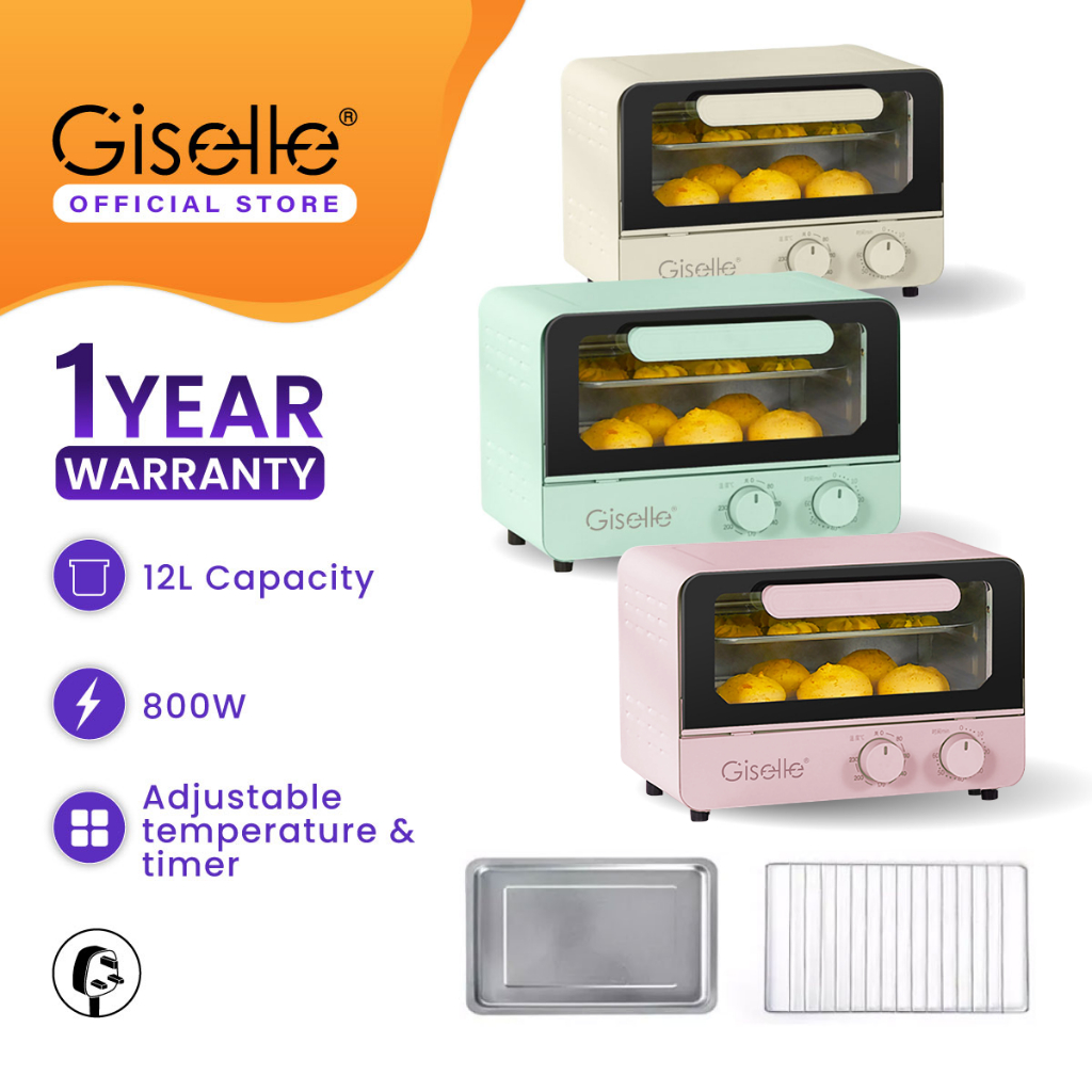 Giselle Electric Multifunction Oven Toast/Bake/Broil/Roast with Knob Adjustment (12L) KEA0344 网红小清新系列