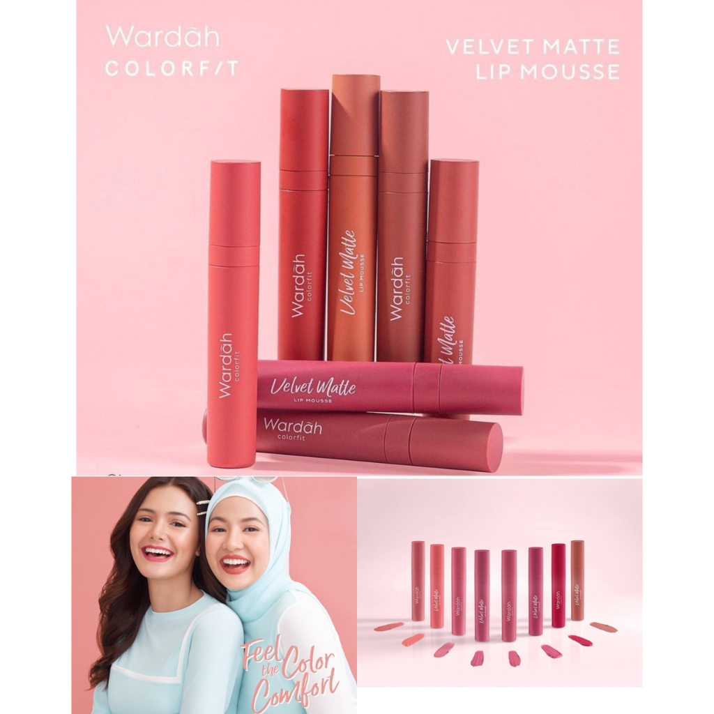 ORIGINAL WARDAH COLORFIT VELVET MATTE LIP MOUSSE LIP CREAM GR Shopee