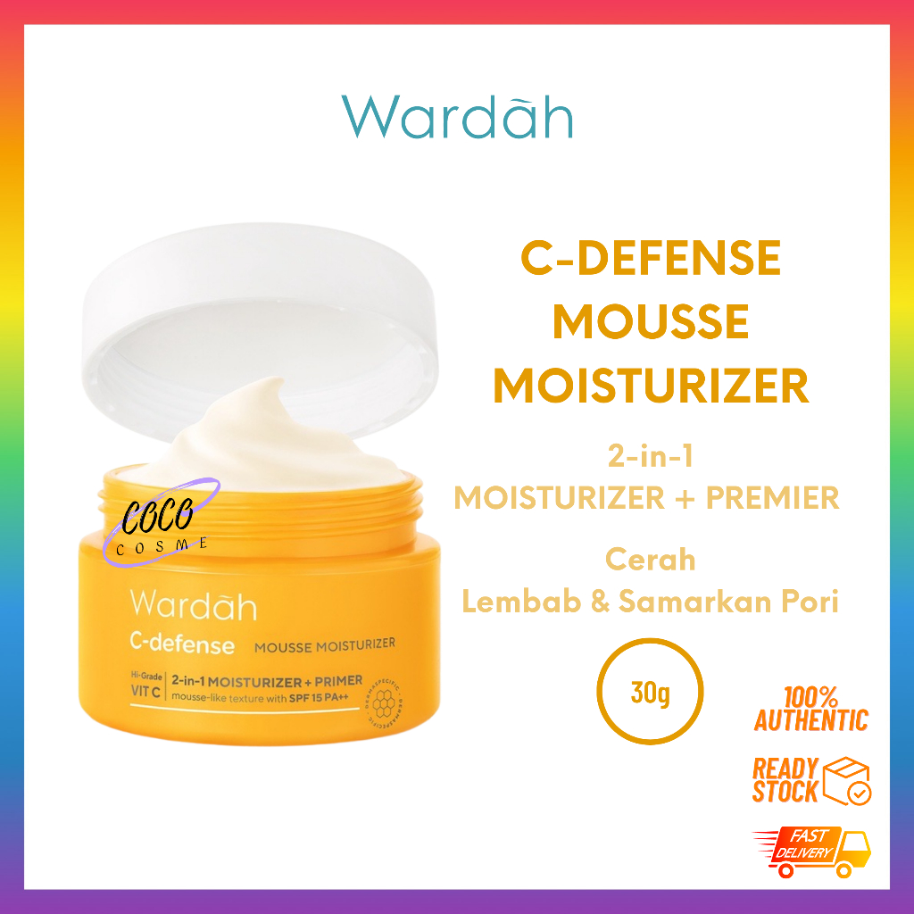 WARDAH CDefense Mousse Moisturizer SPF15 PA+++ 30g Shopee Malaysia
