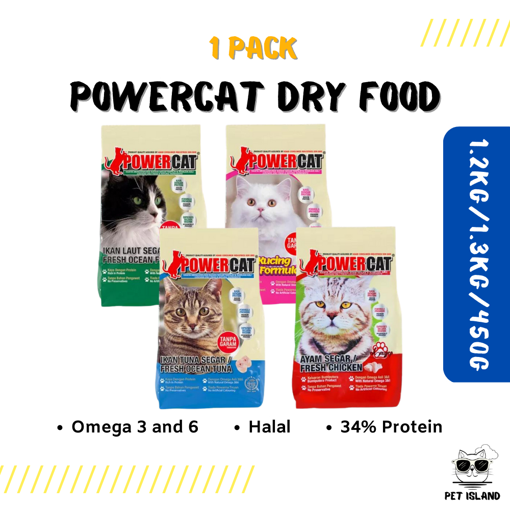 Power Cat Dry Cat Food Makanan Kucing 1.3KG Ocean Fish Tuna Kitten