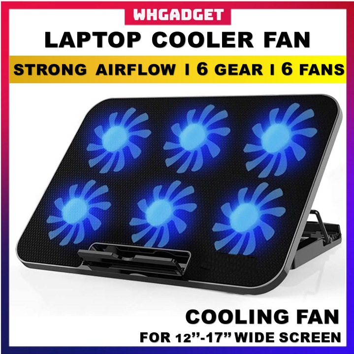 STRONG 6 FAN Laptop Cooler Fan Gaming | Laptop Stand Cooling Pad | Laptop Stand With Fan | Kipas Laptop Cooling |电脑散热风扇
