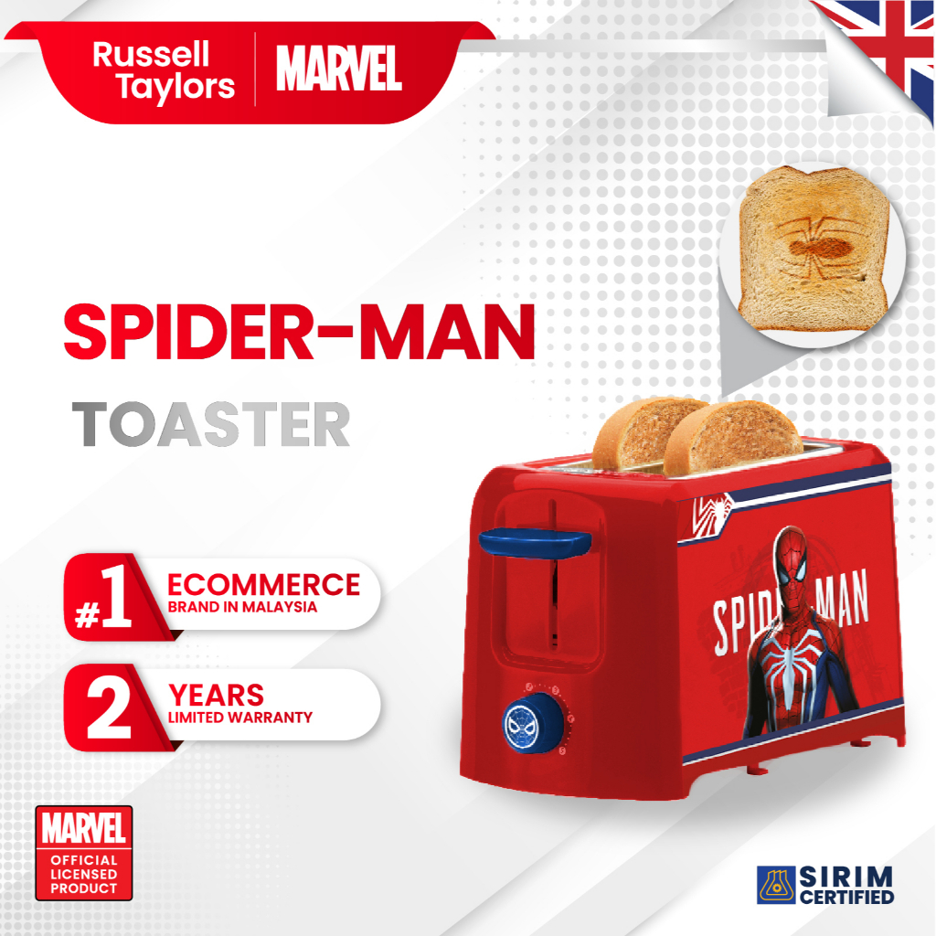 Russell Taylors x Marvel SpiderMan Bread Toaster D3SM Shopee Malaysia