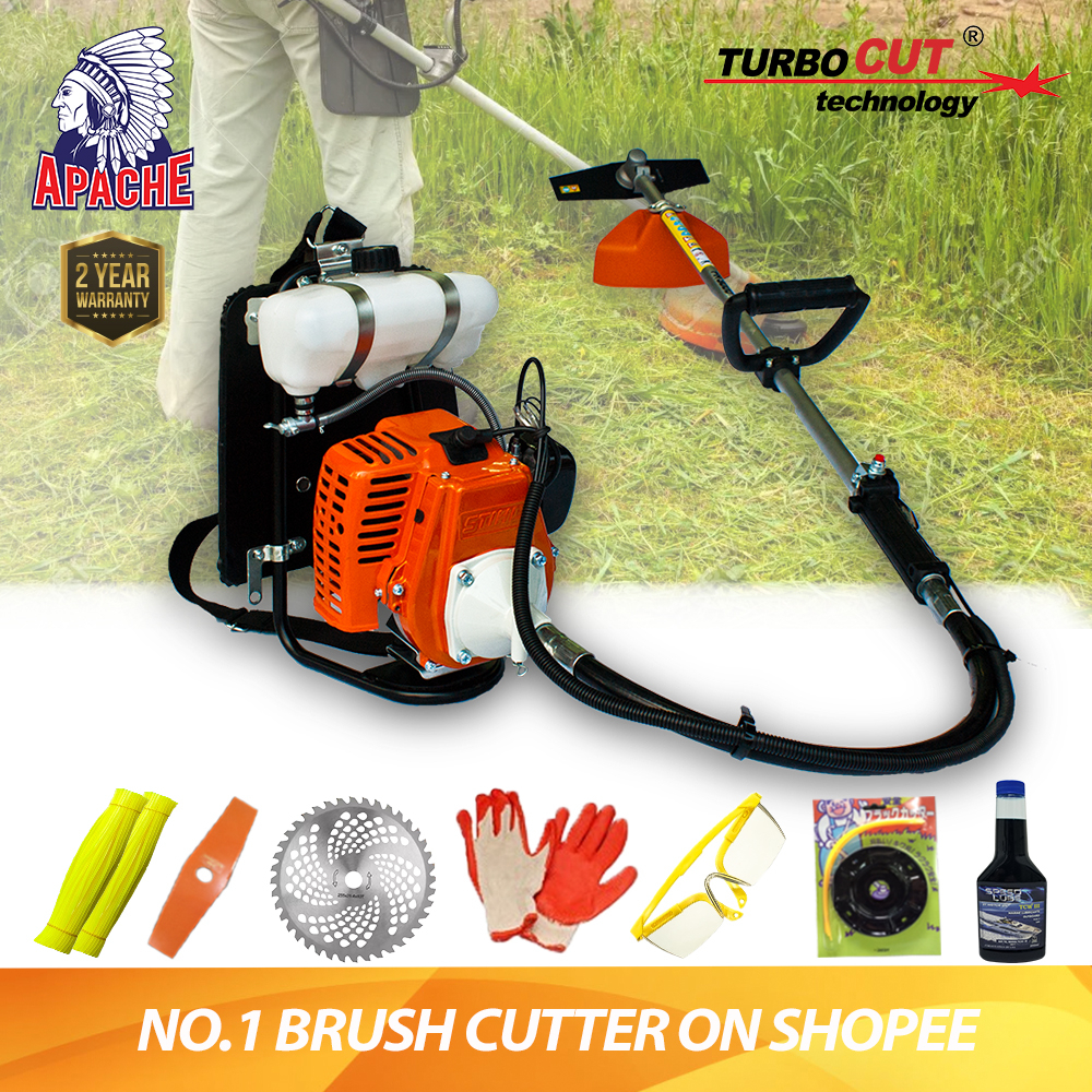 APACHE TurboCUT® BG328 | MEGA Heavy Duty Mesin Potong Rumput | Backpack Brush Cutter | Grass Trimmer | 2 TAHUN WARRANTY