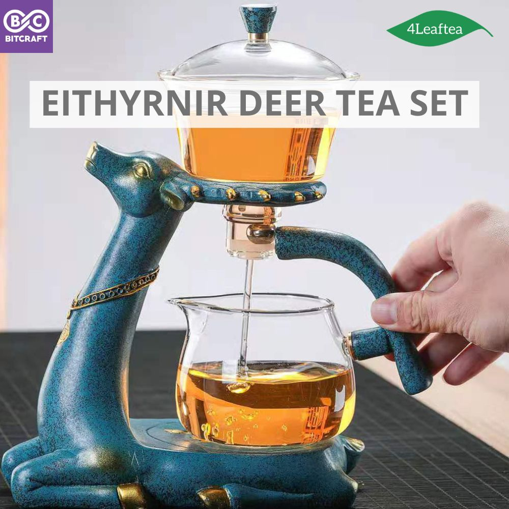 4Leaftea Eithyrnir Deer Tea Set Elegant Glass Tea Pot Shopee Malaysia