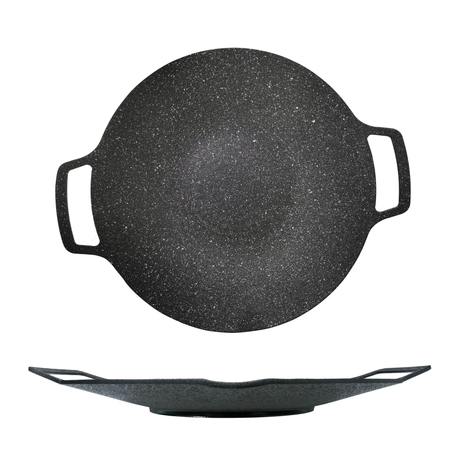 NONSTICK BBQ GRILL PAN KOREAN GRILL PAN CAMPING FRYING PAN ROUND