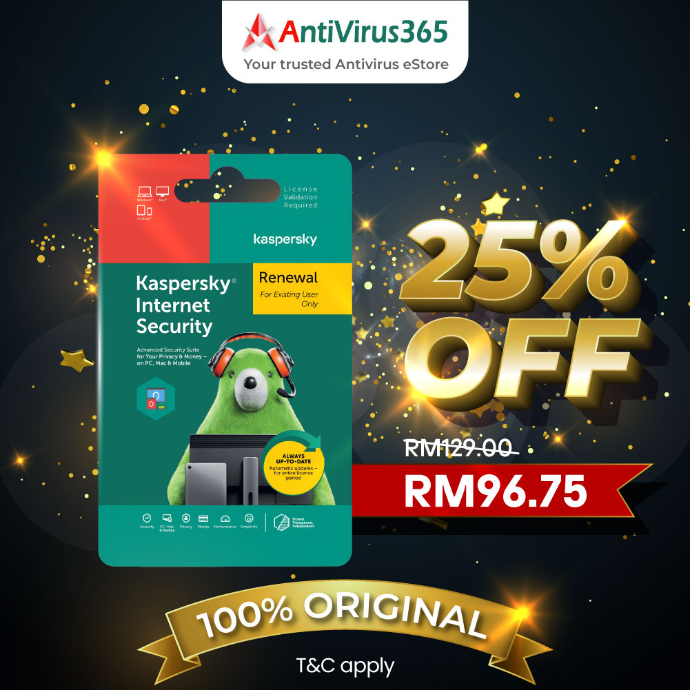 Renewal - Kaspersky Internet Security 3 Devices 1 Year (License Key send  via email) - Antivirus365 | Shopee Malaysia