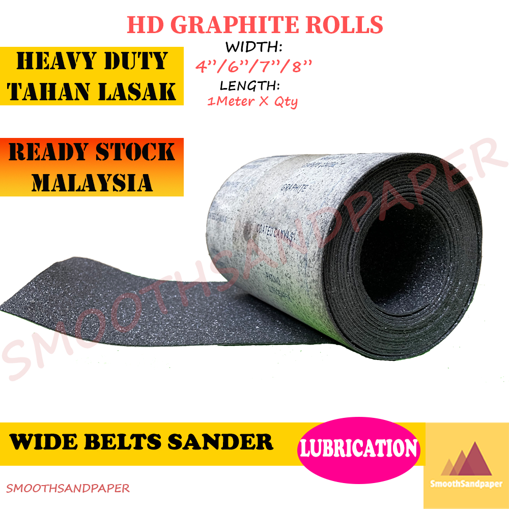 HD Graphite Cloth Roll Lubrication Wide Belt Sanding Machine HD型石墨布石墨垫片耐高温平板砂光机拉丝机润滑带
