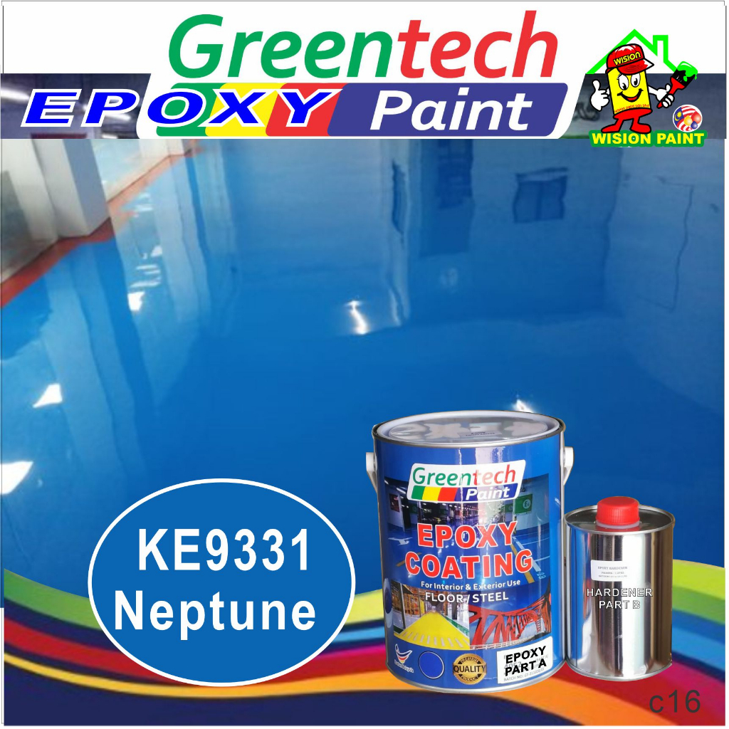 KE9331 NEPTUNE Epoxy Floor Paint ( GREENTECH EPOXY ) rumah epoxy cat