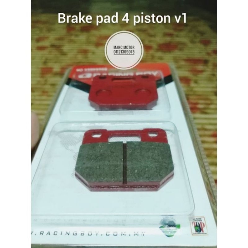 RCB Brake Pad For Brake Caliper 4 Piston V1 LC135 4S / RXZ / Y125Z