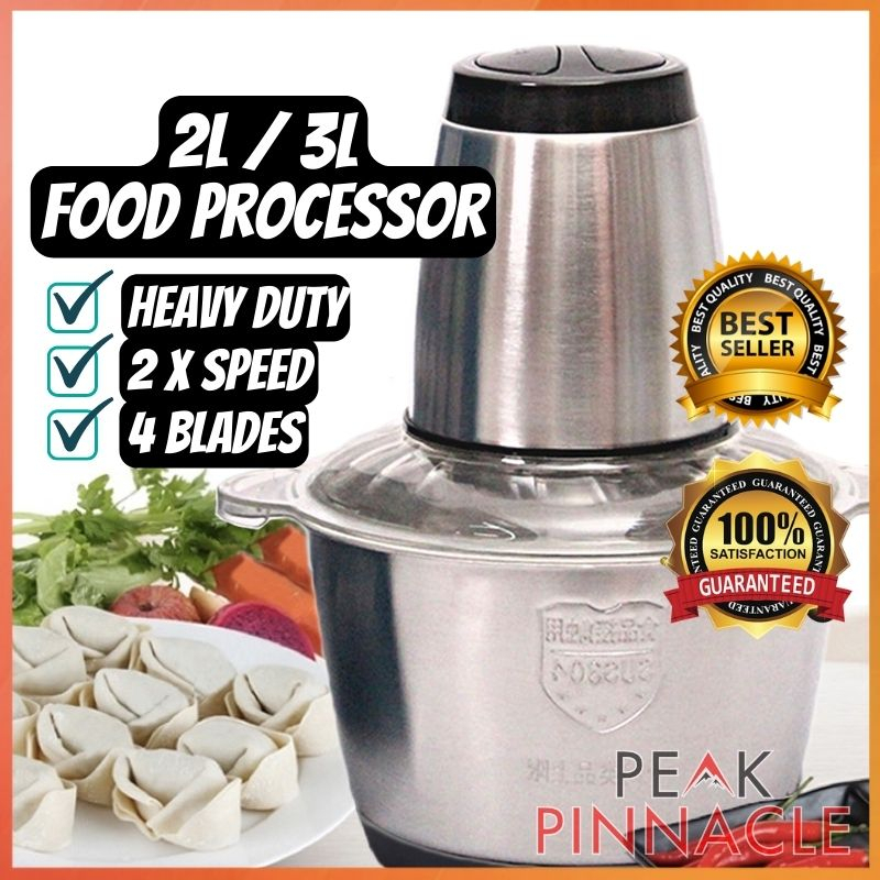 2L / 3L Food Processor Blander Kering Blender Kering Meat Grinder Meat Blender Pengisar Daging Blender Stainless Steel