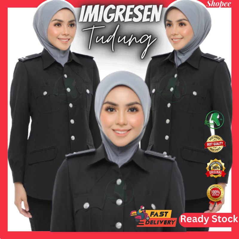 Tudung Kerja / Tudung Seragam / KELABU IMIGRESEN