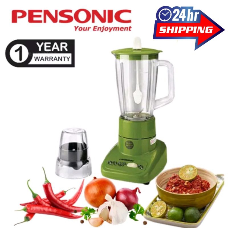 Pensonic Blender Sharp Blender Made In Malaysia 1.0 Litre Plastic Jug with Dry Mill 250W PB-3203 PB3203