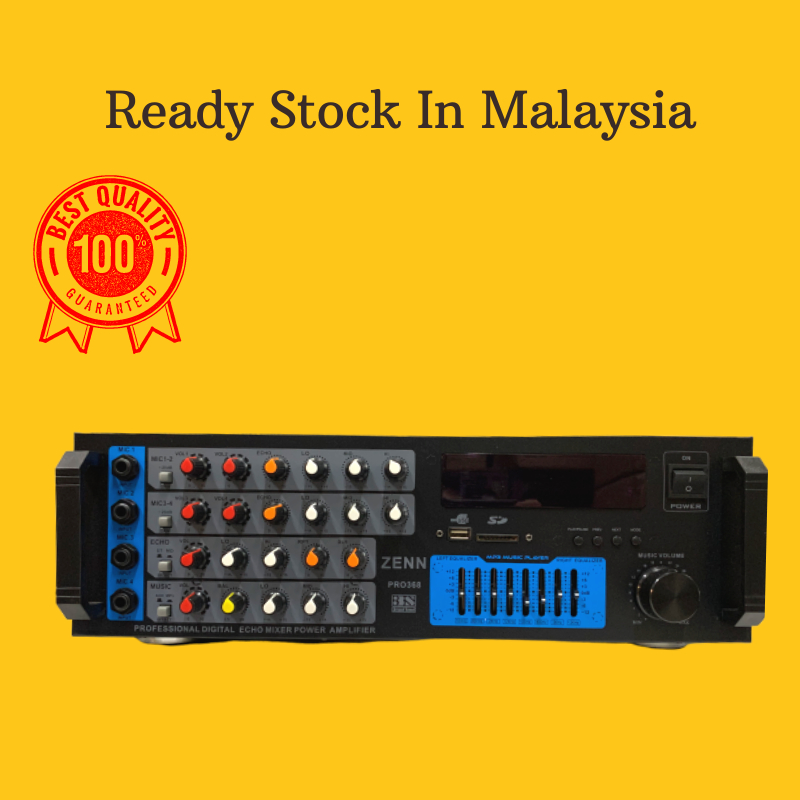 [ Ready Stock ] ZENN PRO368 Professional Amplifier With Bluetooth