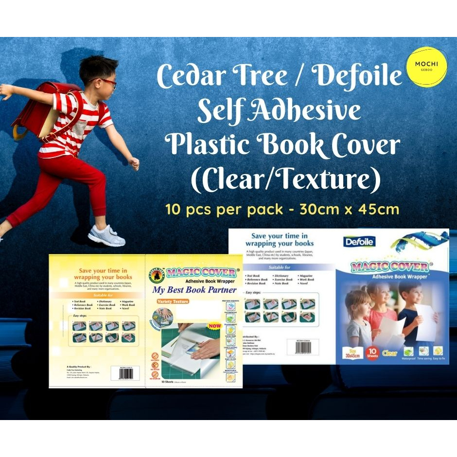 Cedar Tree / Defoile Self Adhesive Book Cover/10 pcs Clear / Texture