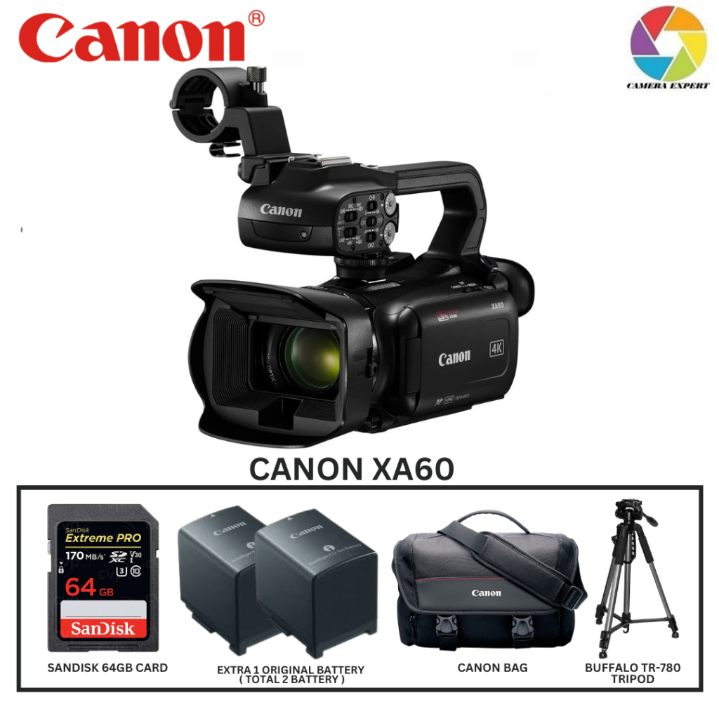 Canon XA60 Professional UHD 4K Camcorder ( READY STOCK ) Shopee Malaysia