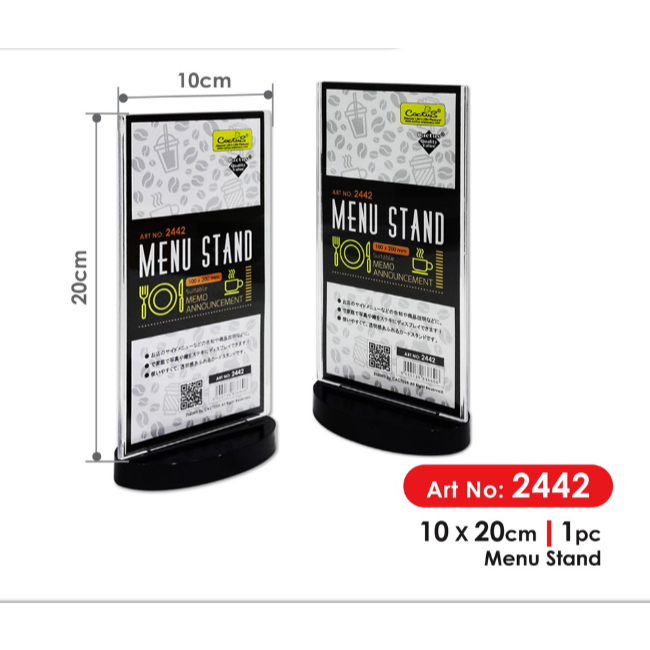 MENU DISPLAY STAND Restaurant Cafe Advertising Shopee Malaysia