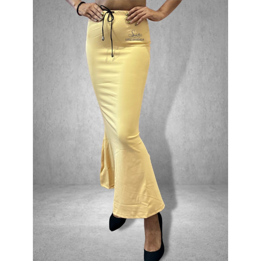 Beige Stretchable Mermaid Saree Shapewear / Petticoat / Inner Skirt