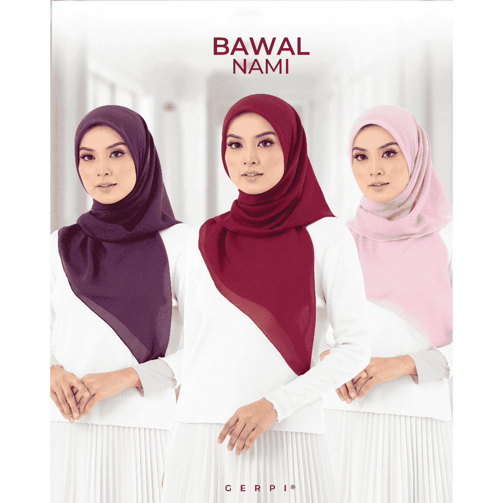 GERPI Tudung Bawal Plain Cotton Voile 45