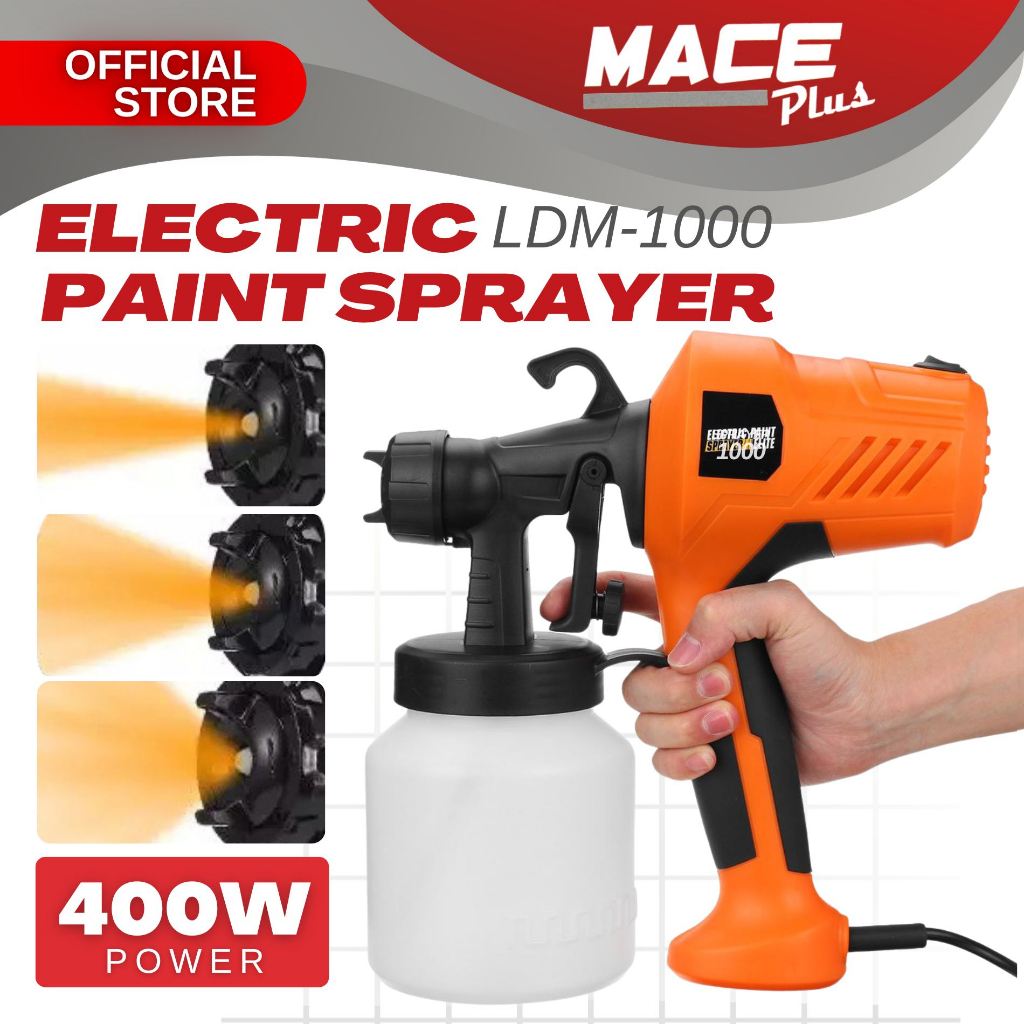 LDM-1000 400W 240v 50Hz 800ml Electric Paint Sprayer Gun With Three ...