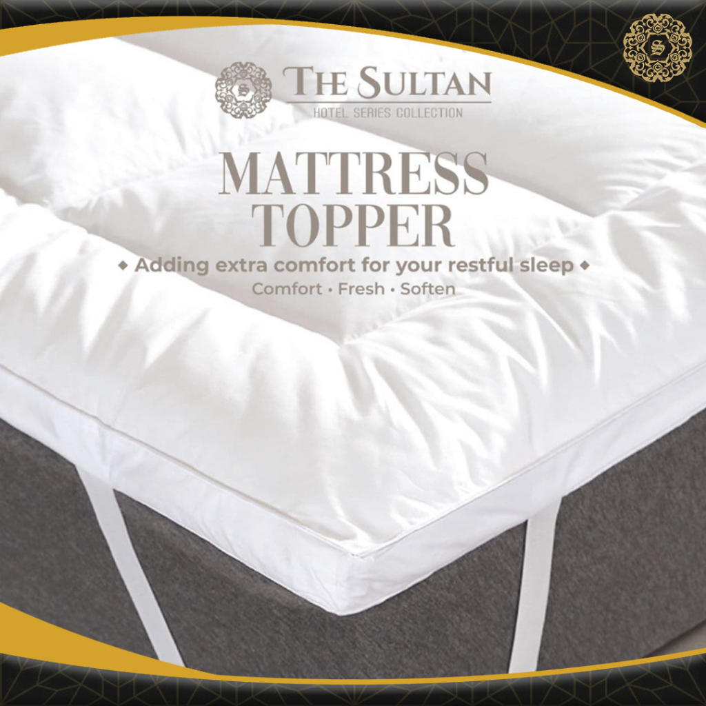 Sultera Mattress Topper Protector Aroma Super Single Queen King Pelapik Alas Lapik Tilam Queen King Single Bed Topper