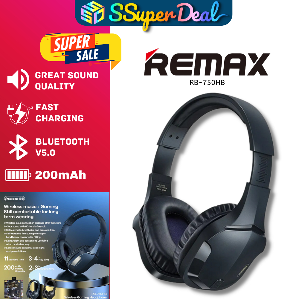 Remax RB-750HB Wireless Bluetooth 5.0 Gaming Headset Born For Gaming ...
