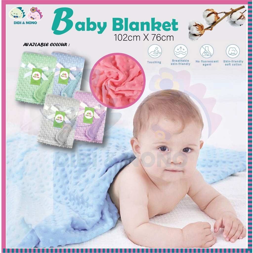 Selimut Blanket newborn bean point bedung bayi Fleece Blanket soft baby