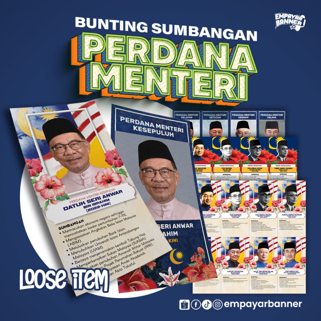Banner Loose PERDANA MENTERI MALAYSIA Kenali Sejarah Kepimpinan Negara Anda!