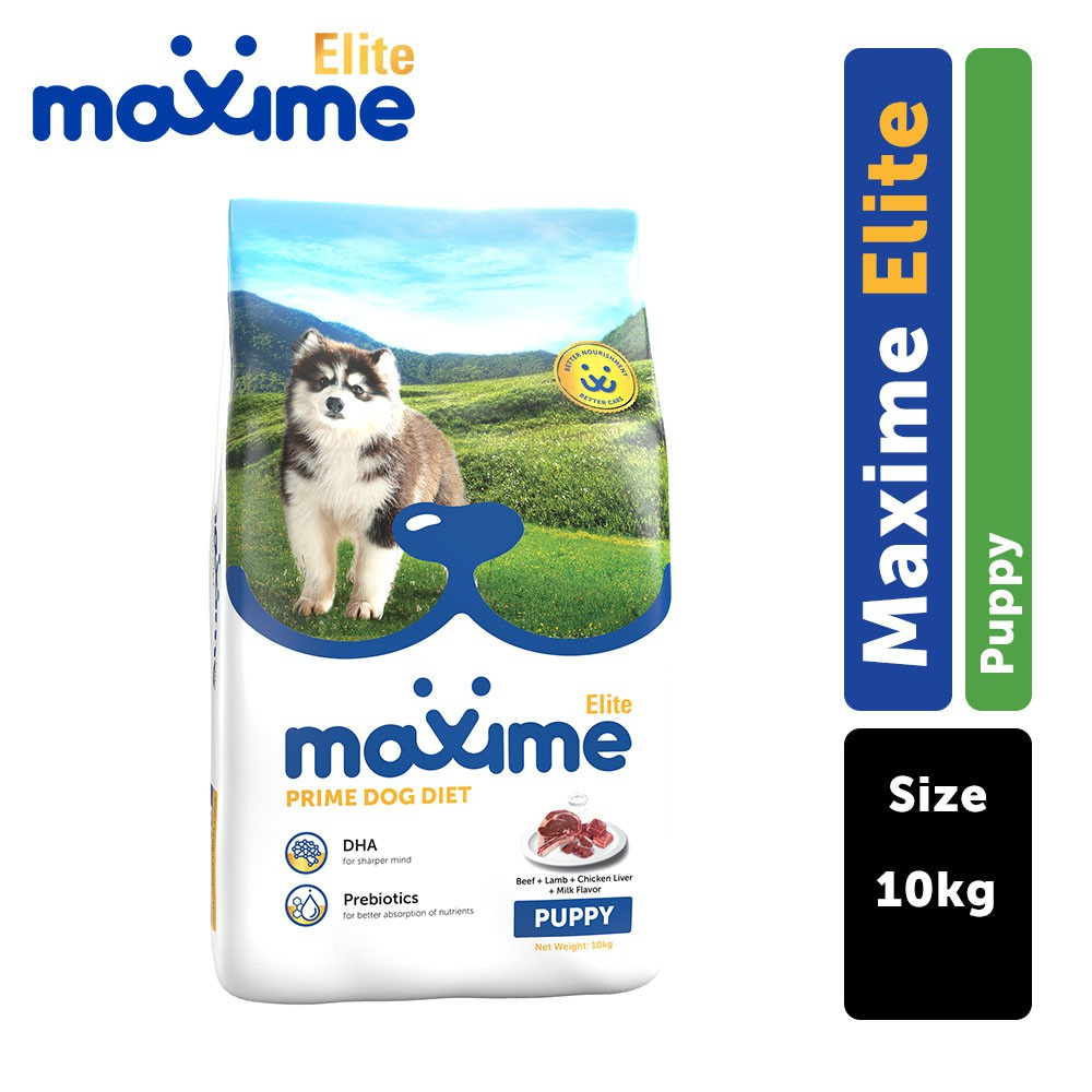 Maxime Elite Dry Dog Food - Puppy Beef, Lamb, Chicken Liver & Milk ...