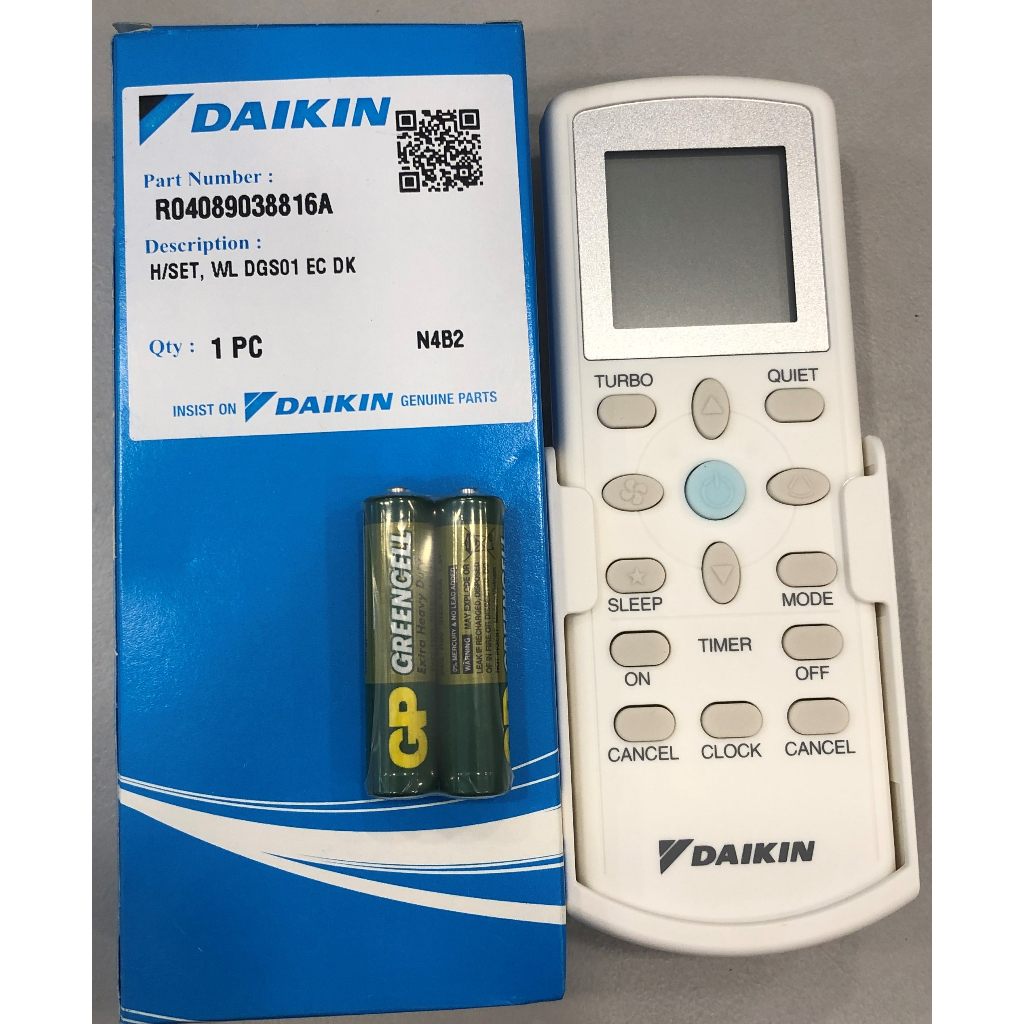 Original 100 Daikin Aircond Remote Control (FREE Battery) Original