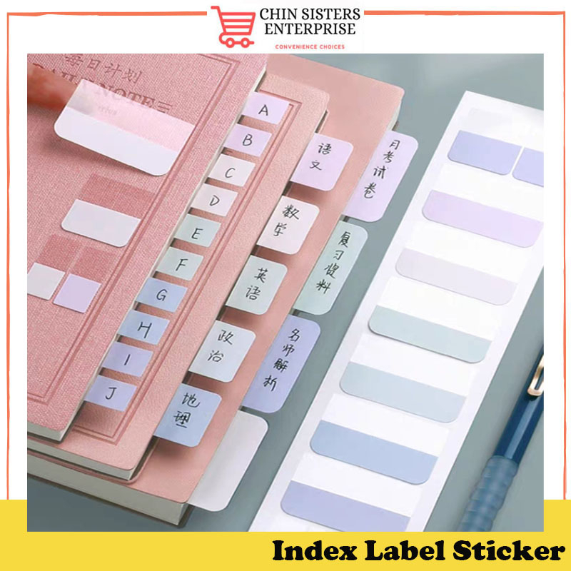 [10cards/pkt] Index Label Sticker Sticky Notes Writable Reusable Notepad Students School Office Tabs Flags removable目录贴