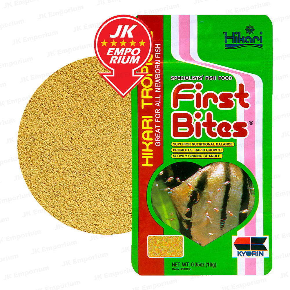 Hikari First Bites 10g Tropical Newborn Baby Fish Fry Food Sinking Granule Makanan Ikan Kecil Baru Lahir