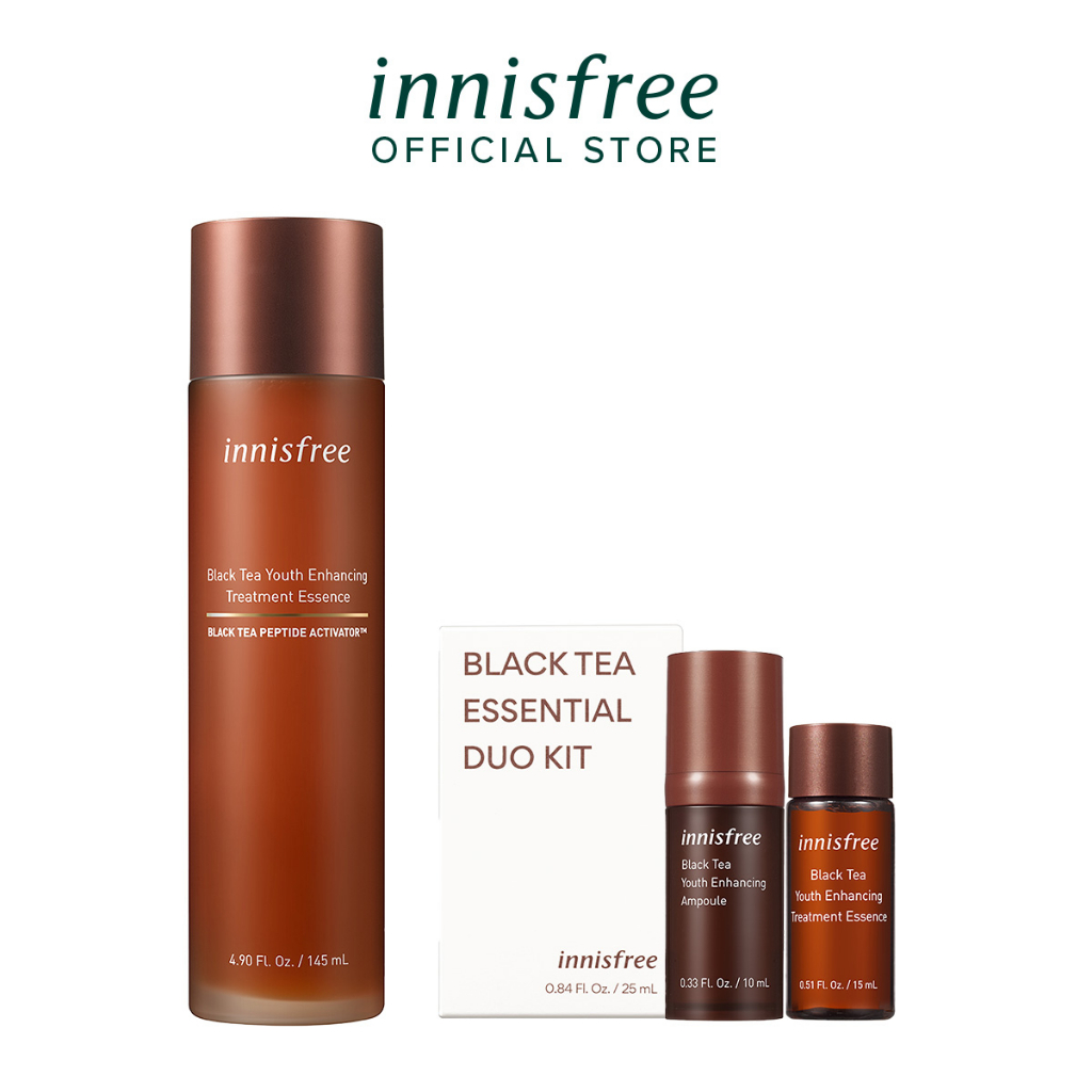 [68 FEB SALE] innisfree Black Tea Treatment Essence 145ml [FREE 2PC