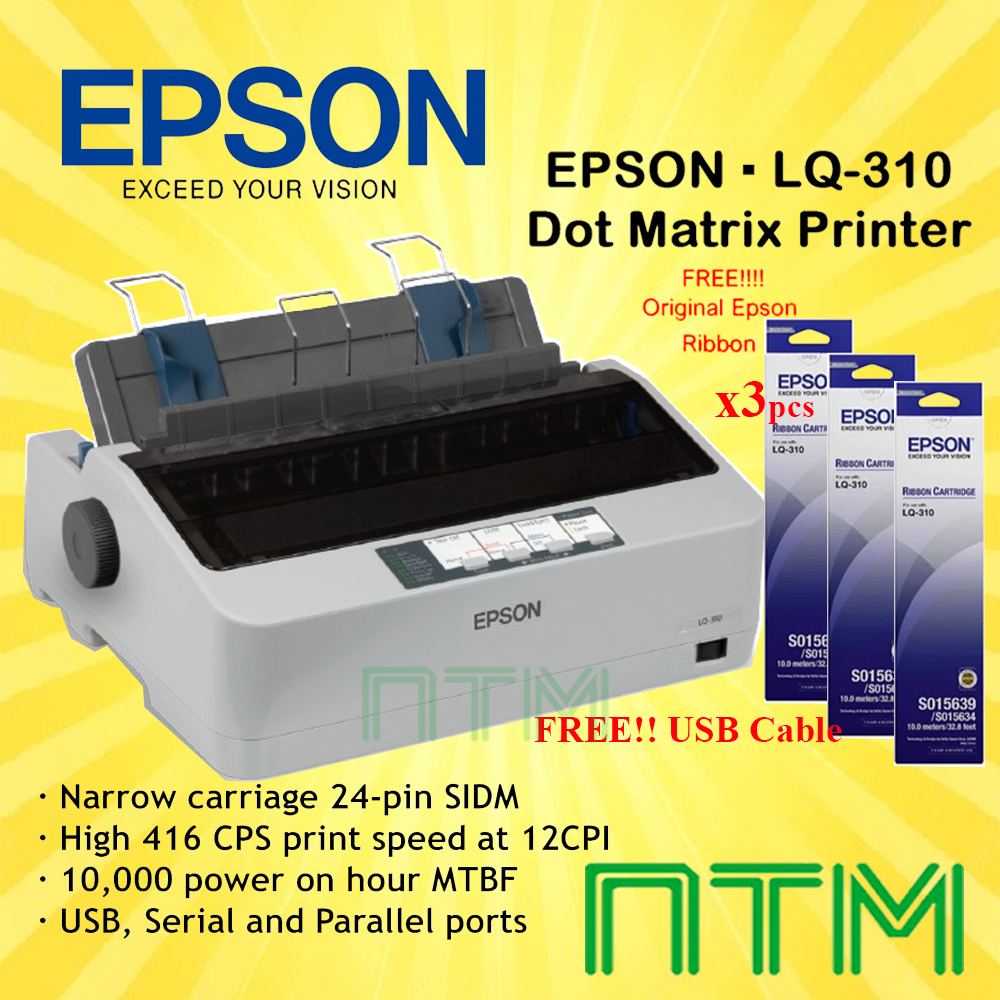 EPSON LQ310 DOT MATRIX PRINTER A4 24Pin USB Dot Matrix Printer LQ310