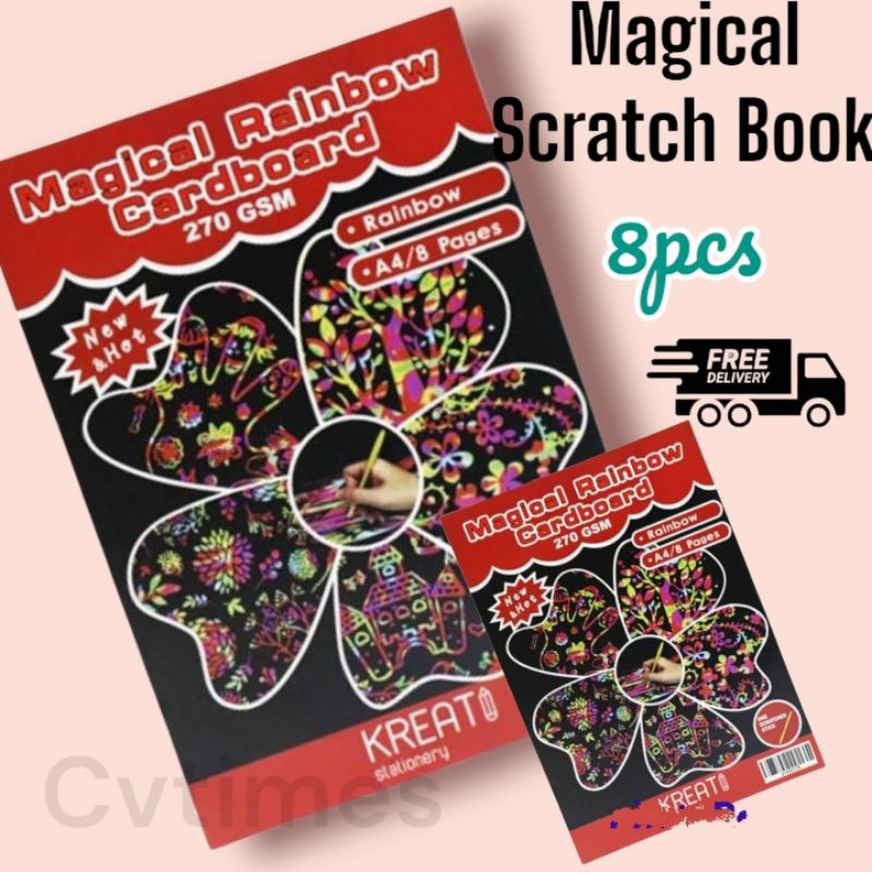 Magical Rainbow Cardboard Scratcher Book Shopee Malaysia