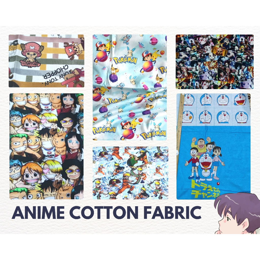 Kain Cotton kartun/Designer Cotton Fabric Anime One piece naruto