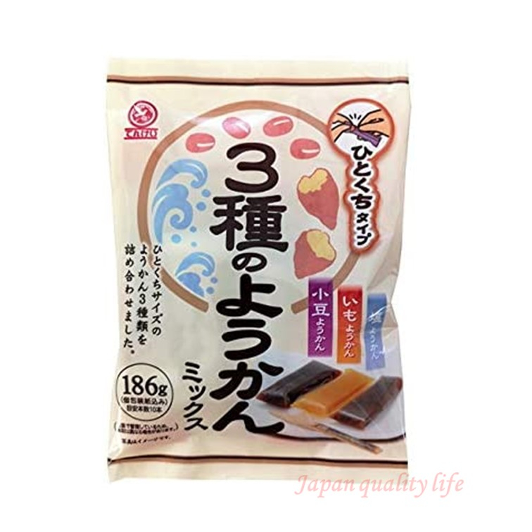 Yokan Sweet bean jelly, Red beans / Sweet potato / Salt, Wagashi near