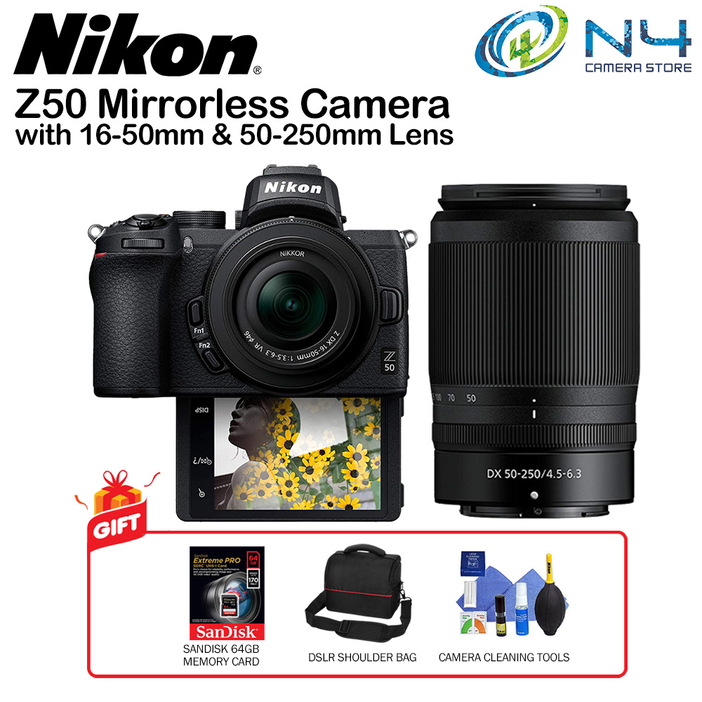 Nikon Z50 Mirrorless Digital Camera with 1650mm + 50250mm Nikon Z50