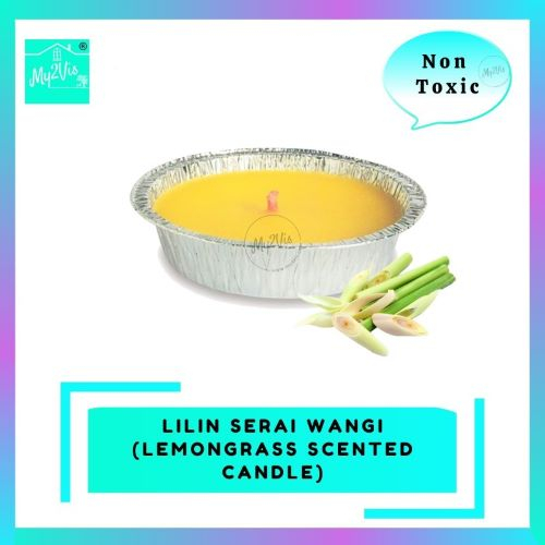 Lilin Serai Wangi / Lemongrass Scented Candle (burning up to 10 hours