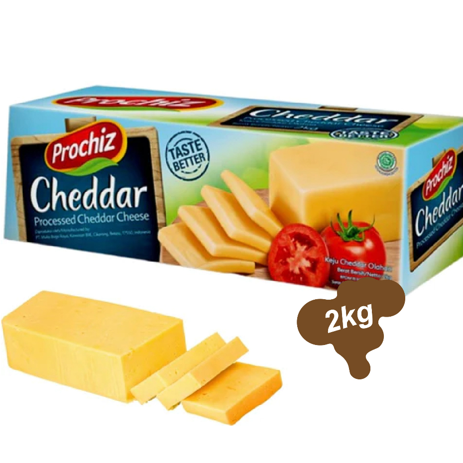 [Borong] Prochiz Processed Cheddar Cheese Block 2kg | Shopee Malaysia