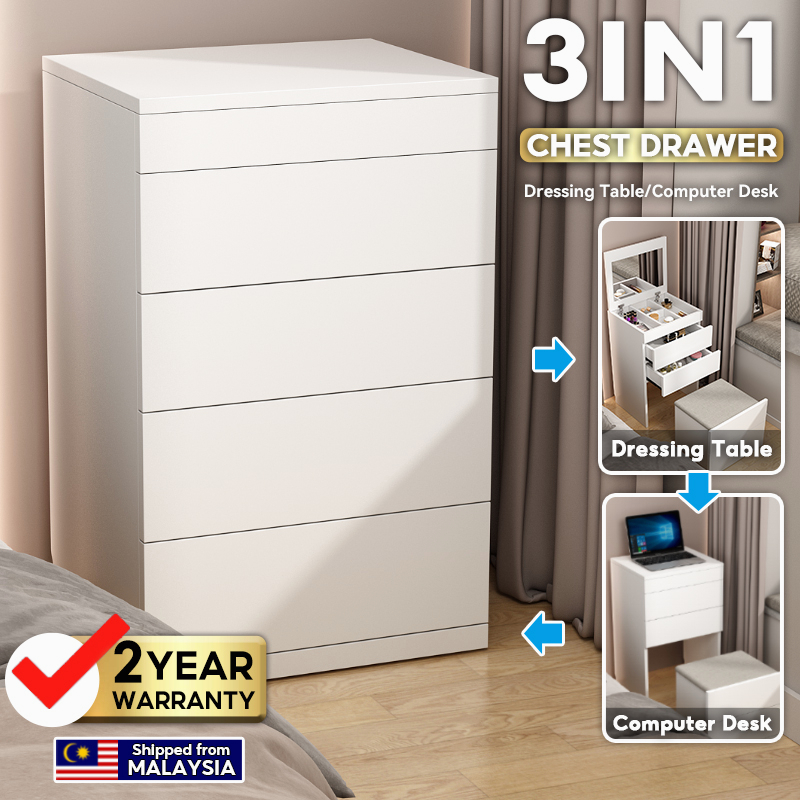 【Ready Stock】4 Layer Drawer Storage Storage Drawer Dressing Table baju almari