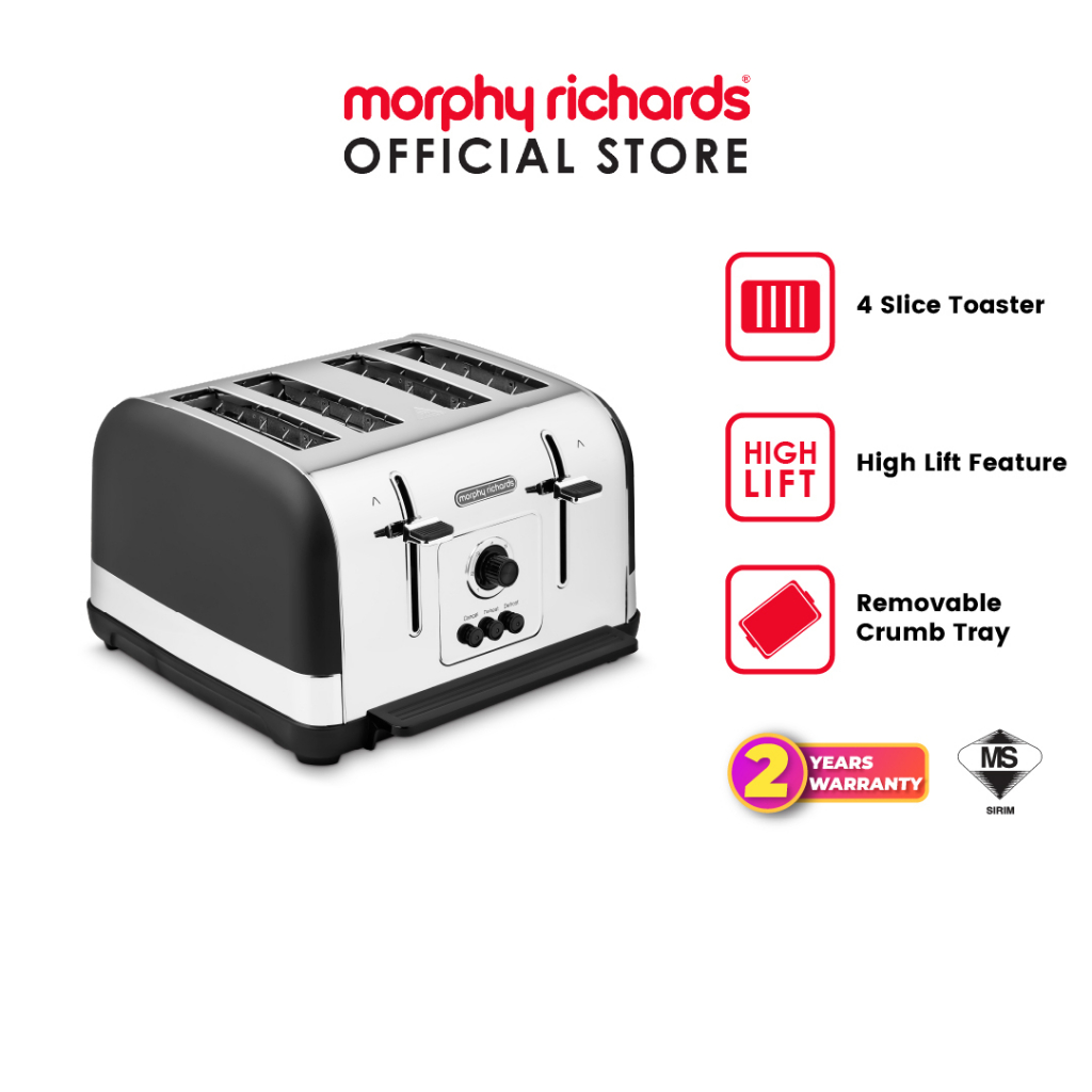 Morphy Richards Venture 4 Slices Toaster (Black) | 240131