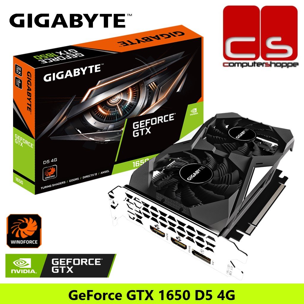 Gigabyte GeForce GTX 1650 D6 OC 4G Graphics GDDR6 PCI-E X