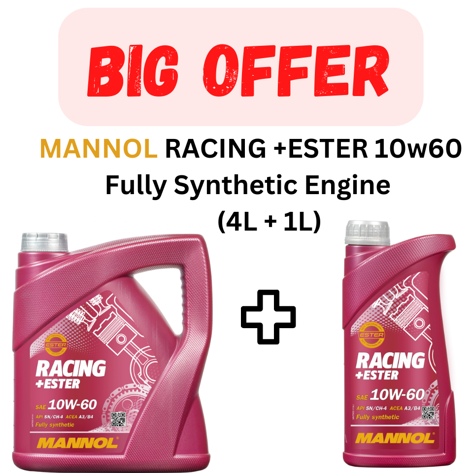 (MADE IN GERMANY) MANNOL 7902 RACING +ESTER 10w60 Fully Synthetic ...