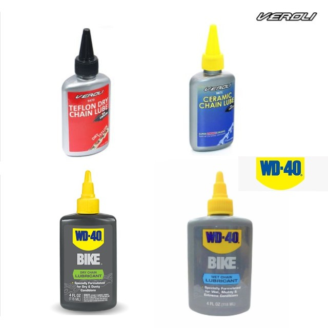 WD40 BIKE Dry Chain Lubricant & VEROLI ceramic chain lube & teflon dry