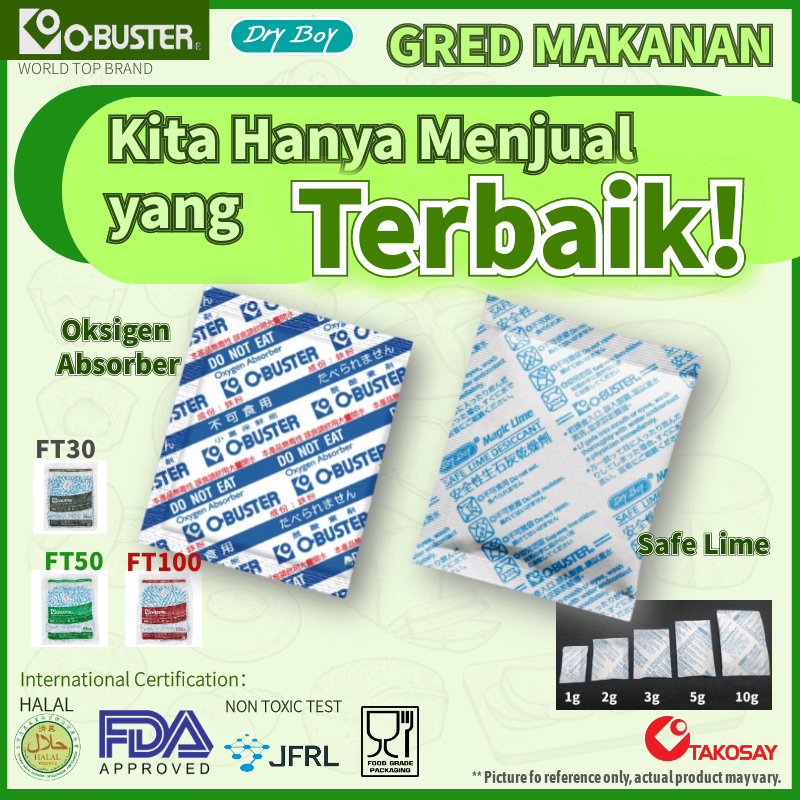 OBUSTER oxygen absorber, Safe Lime Desiccant, oksigen absorber, silica