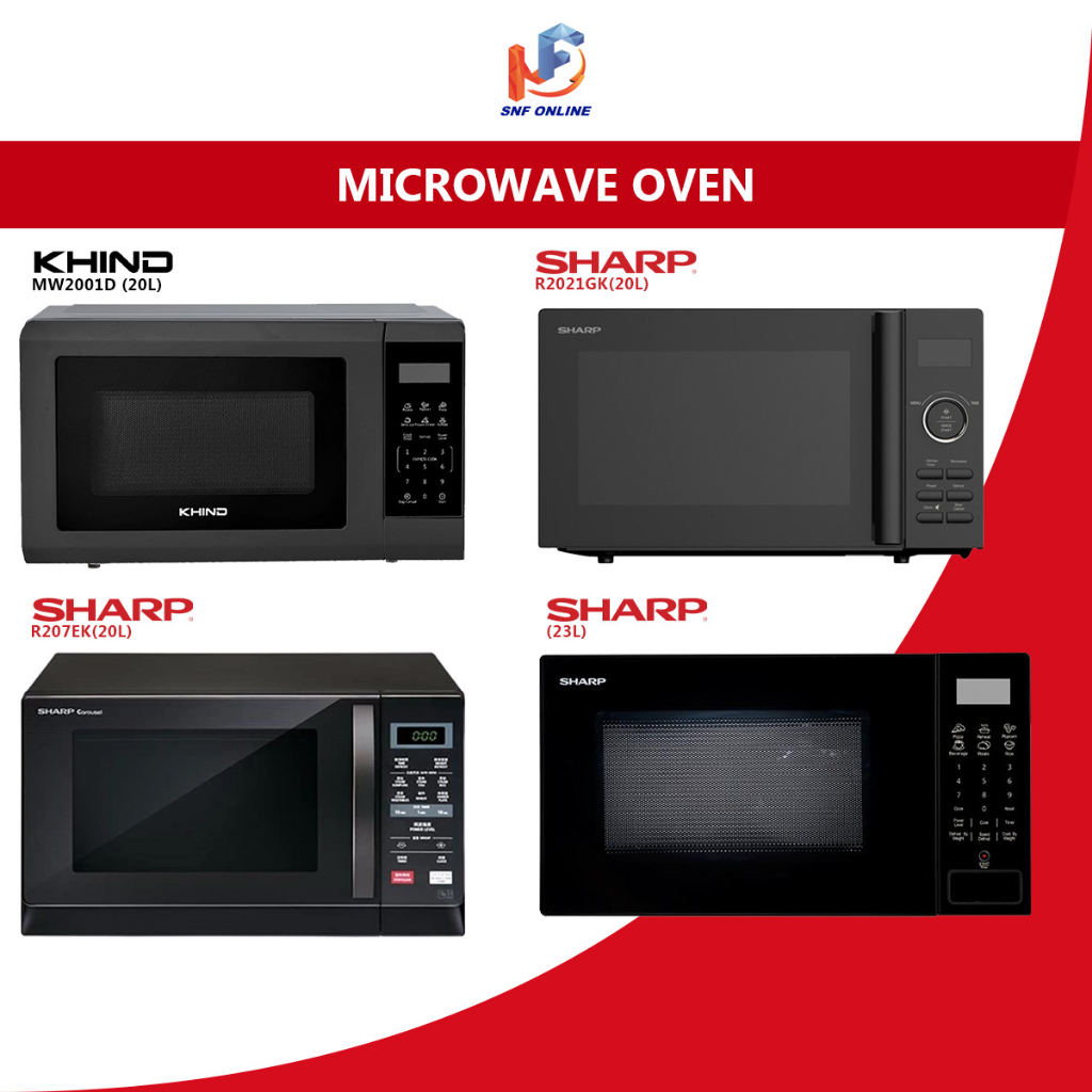 Sharp/Khind Microwave Oven Digital (20L/23L) R207EK R2021GK MW2001D