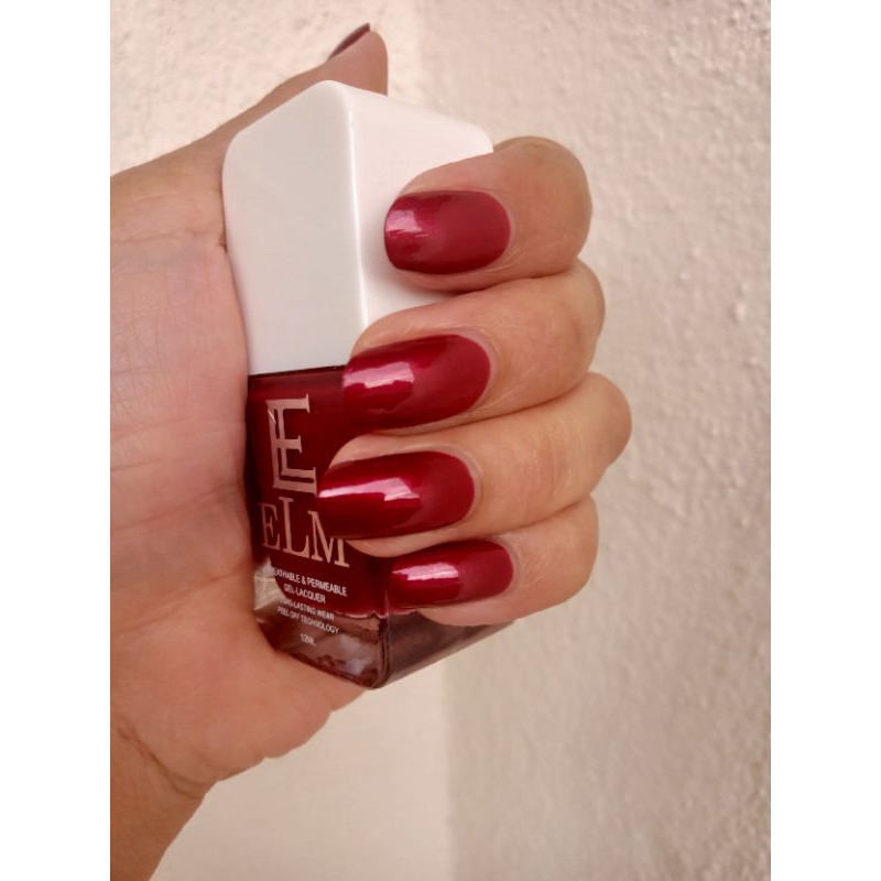 ( METALLIC GARNET) ELM NAIL POLISH BREATHABLE, PEEL OFF & WUDHU FRIENDLY