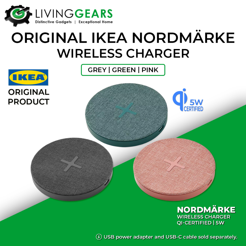 Original IKEA NORDMARKE Wireless Charger 5W QiCertified Shopee