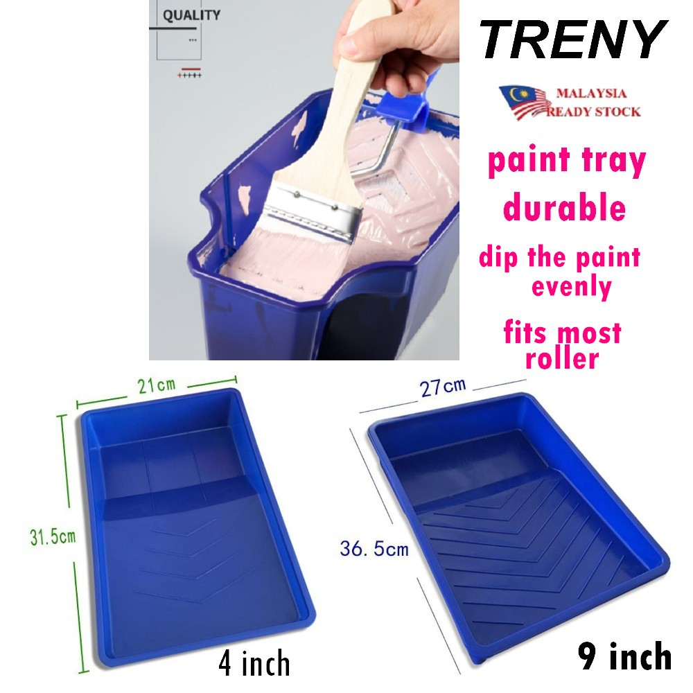 TRENY PVC Paint Tray (Blue) Roller Tray Paints Painting Accessories